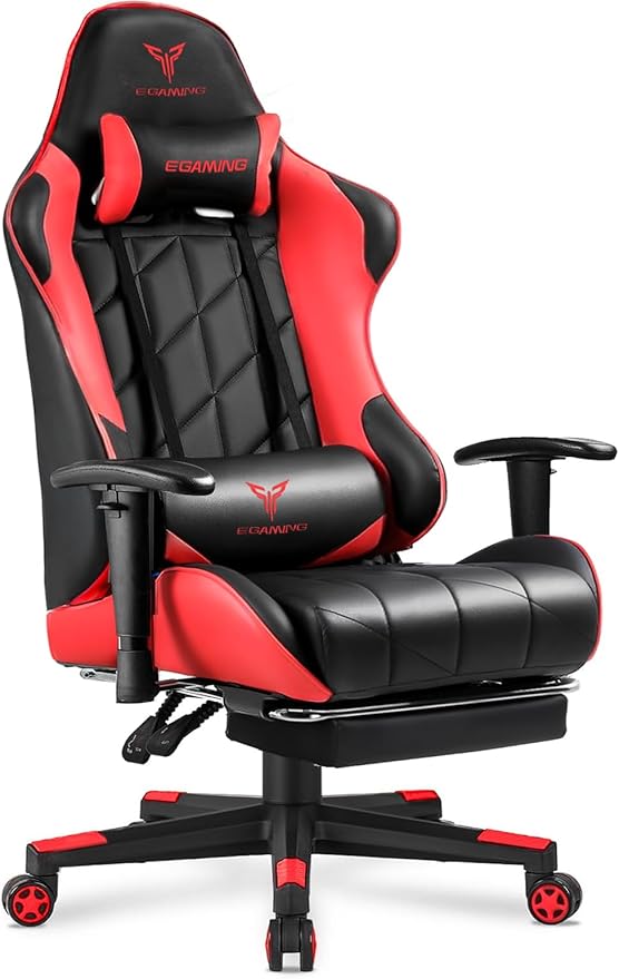 Gaming Chair with 3D Adjustable Armrests, Cow Print Design, Ergonomic Office by Unknown