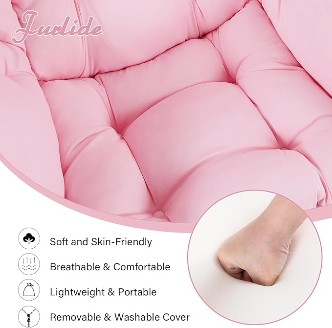 Lazy Chair with Ottoman, Modern Lounge Chair with Lumbar Pillow, Accent Cozy - Image 9