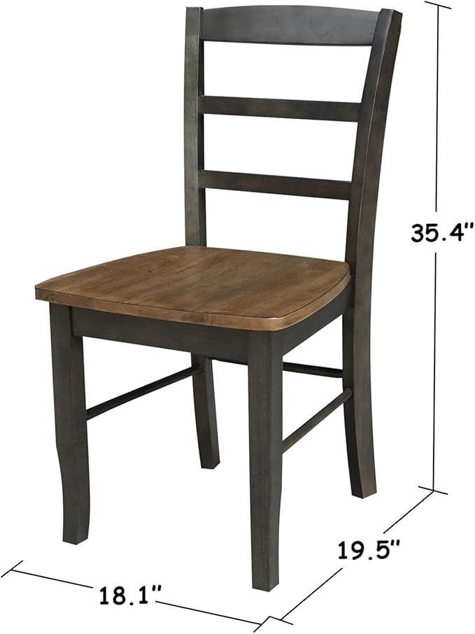 IC International Concepts Set of Two Madrid Ladderback Dining Chairs, - Image 2