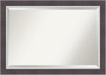 Amanti Art Brown Wall Mirror 30x42 Ellie Brown Silver Rectangle Bathroom Mirror by AmantiArt