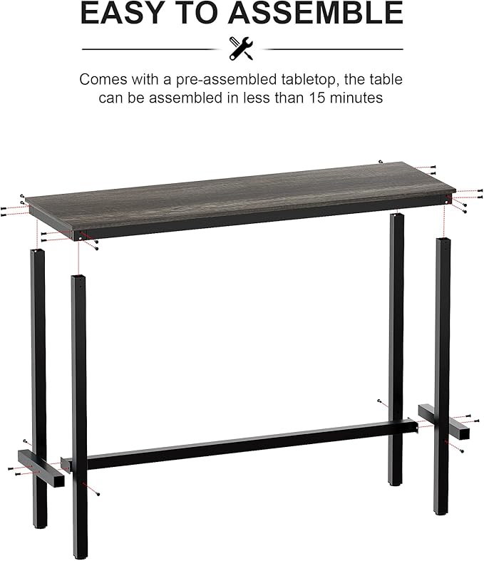 Teraves Bar Table, Bar Height Pub Table, Counter Height Table - Image 3