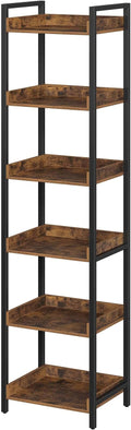 Rolanstar Bookshelf, 6-Tier Storage Rack, Narrow Corner Bookshelf, Display by Rolanstar