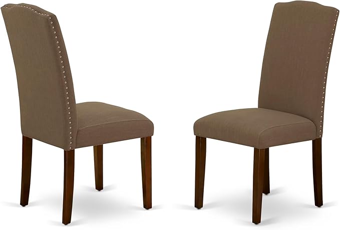 East West Furniture CAEN5-MAH-18 5 Piece Dinette Set Includes a Rectangle - Image 4