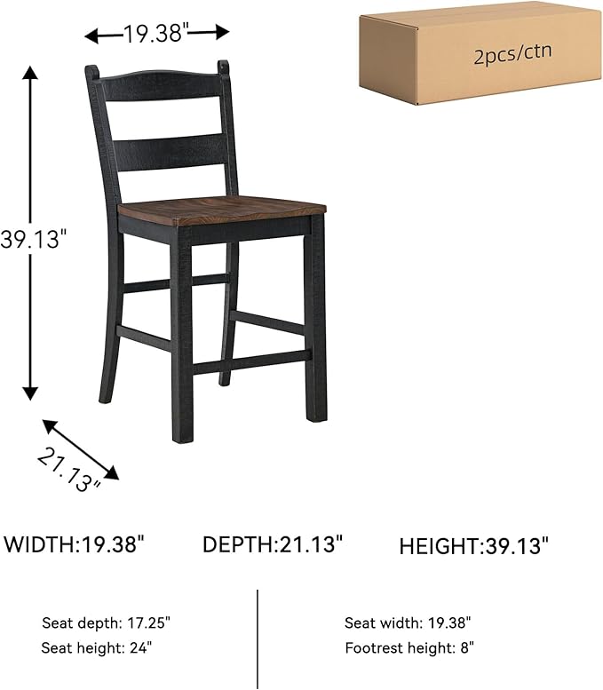 Signature Design by Ashley Valebeck Rustic 24” Counter Height Bar Stool - Image 3
