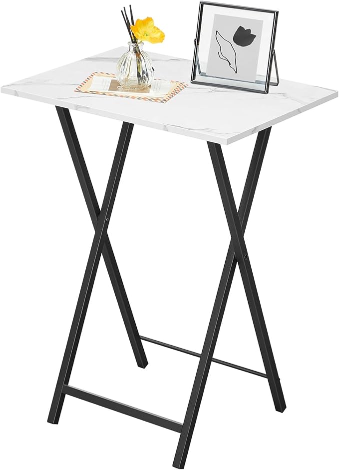HOOBRO Folding TV Tray Tables, Industrial Side Table - Image 9