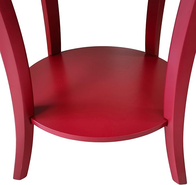Roundhill Furniture Perth Contemporary Round End Table - Image 5