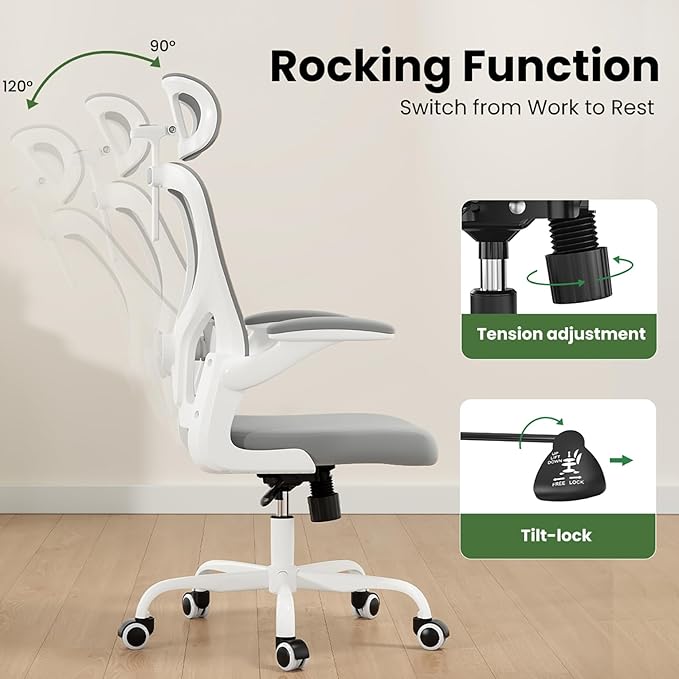 Ergonomic Office Chair, Comfy Home Office Chair High Back Computer Chair - Image 6