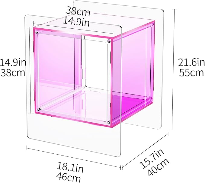 Acrylic Nightstand Colorful Bedside Table - Image 3
