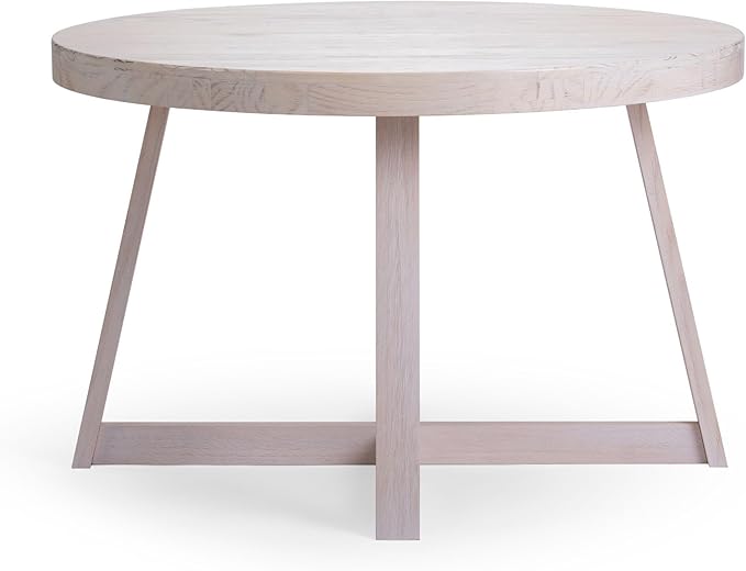 Plank+Beam Round Dining Table, 47 Inch Solid Wood Kitchen Table, Farmhouse - Image 4