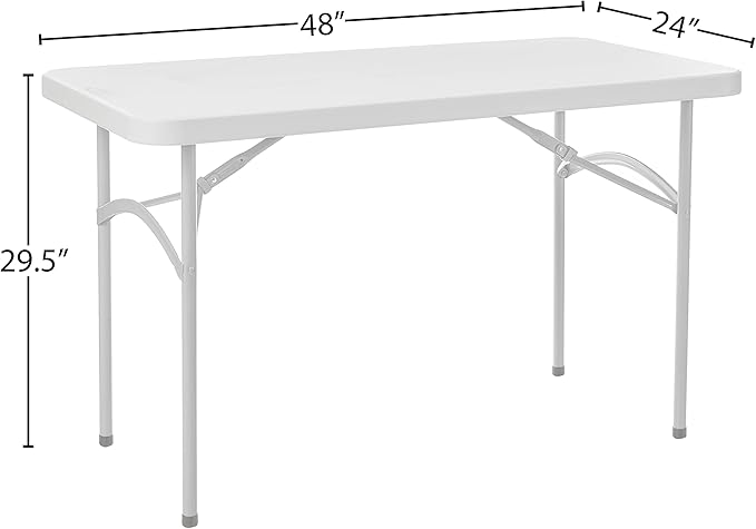 Office Star Resin Multipurpose Rectangle Folding Table - Image 9