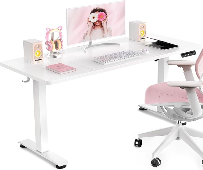 Veken 47.2 Inch Large Electric Standing Desk, 4 Memory Heights Adjustable by Veken