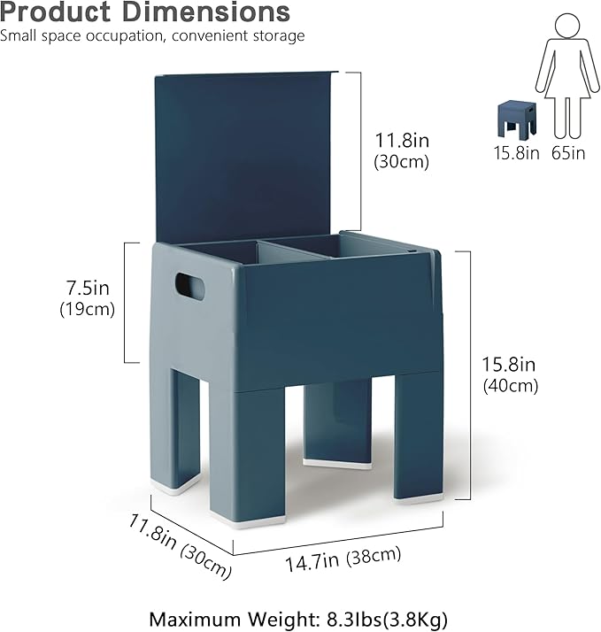 Nightstand Bedside Table with Storage Space, Dorm and Small Spaces, Easy - Image 2
