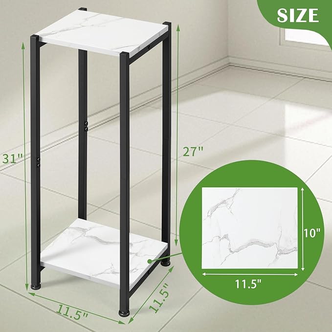 Tall Plant Stand Indoor, 31 Inch Plant Stands, 2 Tier Metal Plant Stand - Image 5