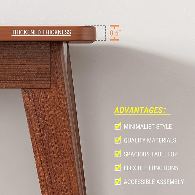 Mid-Century Long Desk Table - Image 4