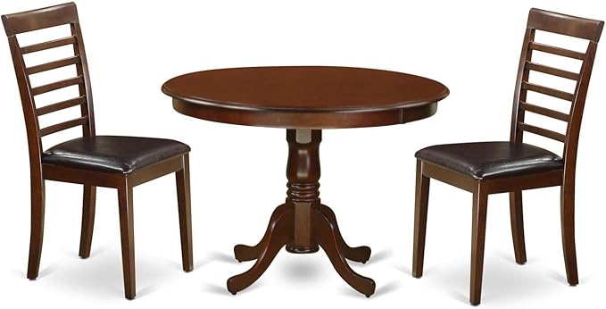East West Furniture HLML3-MAH-LC 3 Piece Dining Table Set by EastWestFurniture
