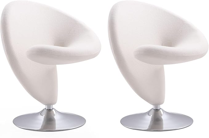 Manhattan Comfort Curl Swivel Accent Chair Set of 2 by ManhattanComfort