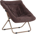 Saucer Chair, Comfy Bedroom Chairs, Oversized Folding Faux Fur Chair, Foldable by Furlide