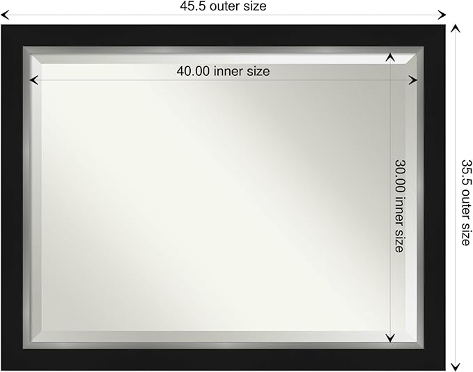 Amanti Art Black Bathroom Mirror - Image 4