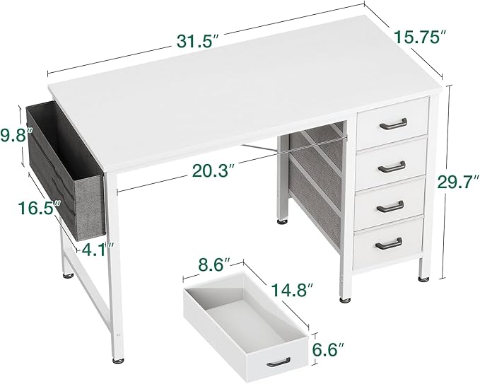 Casaottima 32 inch Small Computer Desk - Image 3