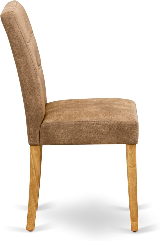 East West Furniture ANAS5-OAK-28 5 Piece Mid Century Dining Set Includes A - Image 7