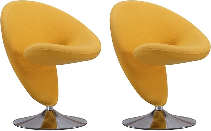 Manhattan Comfort Curl Swivel Accent Chair Set of 2 by ManhattanComfort
