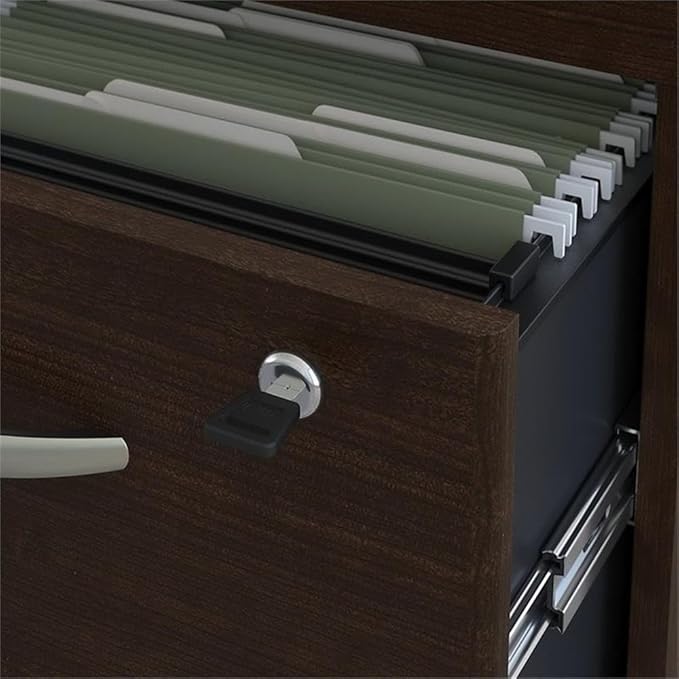 Bush Business Furniture Series C 2 Drawer Rolling File Cabinet in Mocha Cherry - Image 5