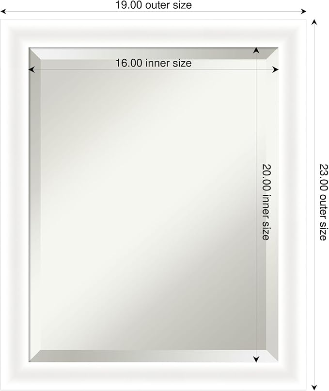 Amanti Art White Bathroom Mirror - Image 3