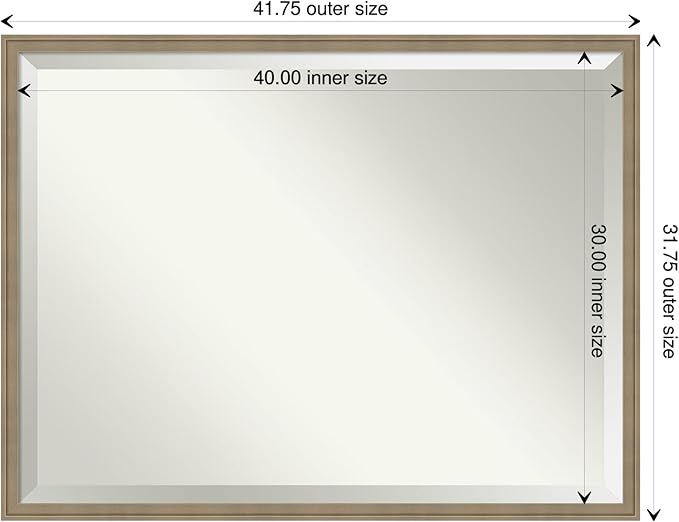 Amanti Art Brown Bathroom Mirror - Image 4