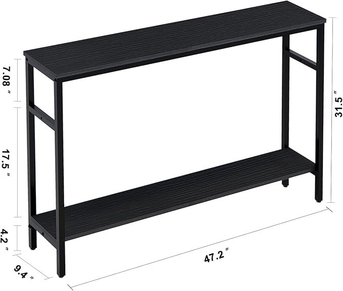Narrow Console Table, 47 Inch Sofa Table - Image 3