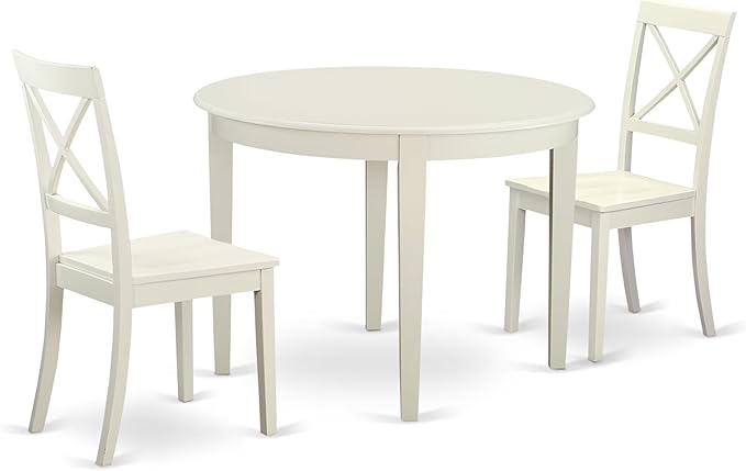 East West Furniture BOST3-WHI-W 3 Piece Kitchen Table Set by EastWestFurniture