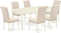 East West Furniture DOBR7-LWH-02 7 Piece Dining Table Set Consist of a by EastWestFurniture