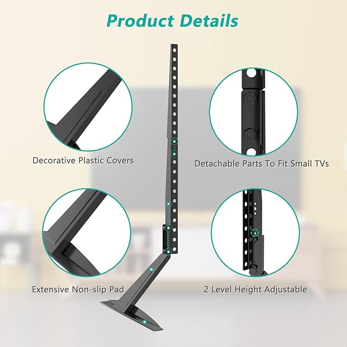 WALI Universal TV Stand 55 inch TV, TV Stand Mount - Image 5