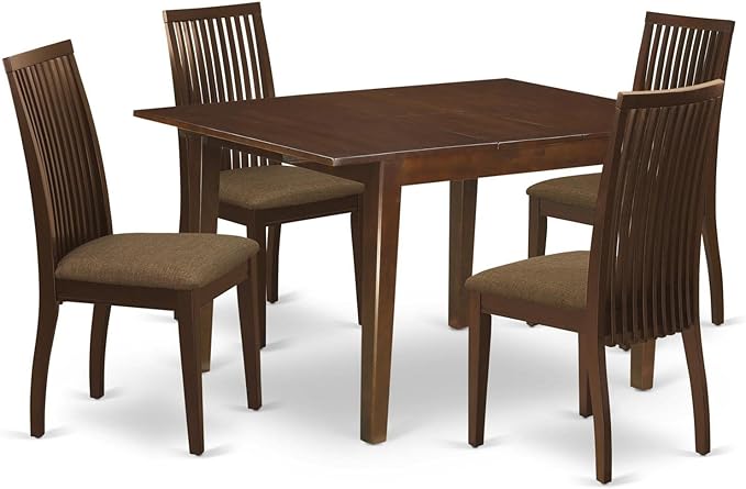 East West Furniture MLIP5-MAH-C 5 Piece Kitchen Table Set by EastWestFurniture