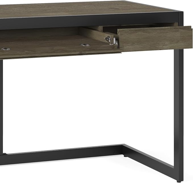 SIMPLIHOME Erina SOLID ACACIA WOOD Industrial 60 inch Wide Writing Office Desk - Image 6