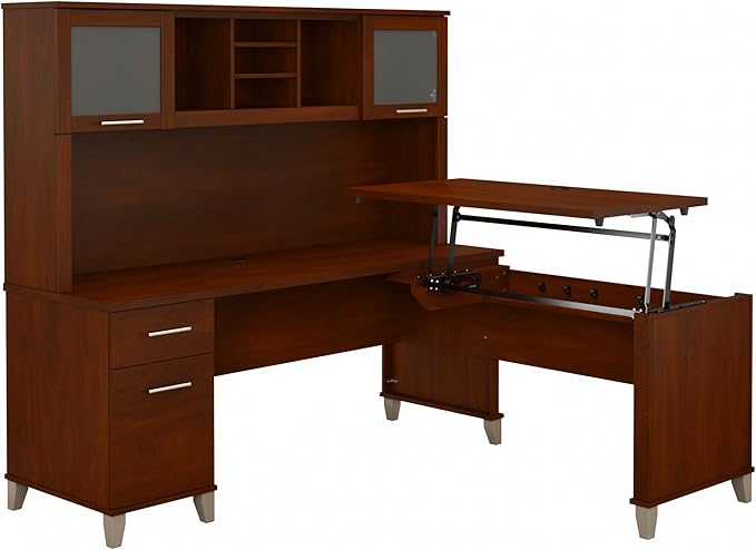 Bush Furniture Somerset 72W 3 Position Sit to Stand L Shaped Desk by BushHome