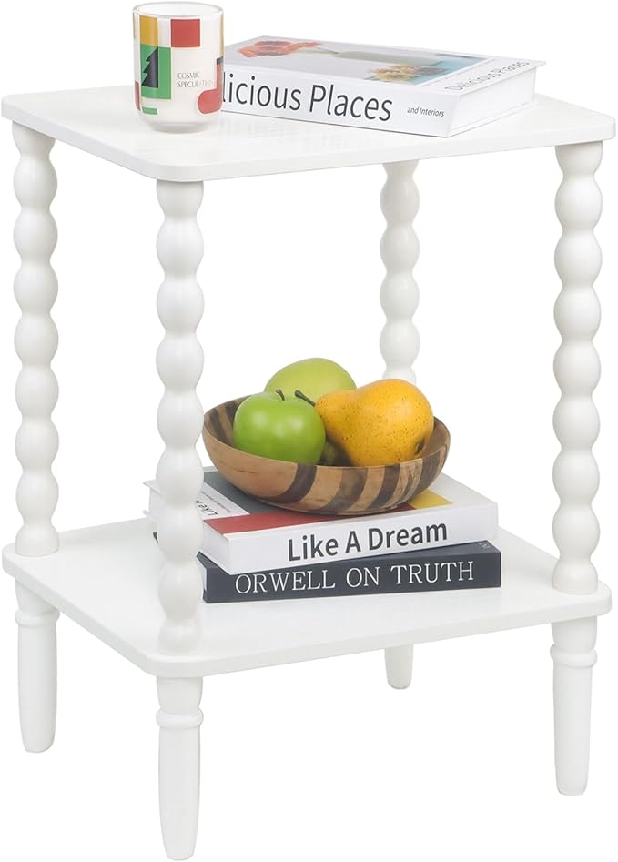 White End Table, Small Side Table by Fultyle