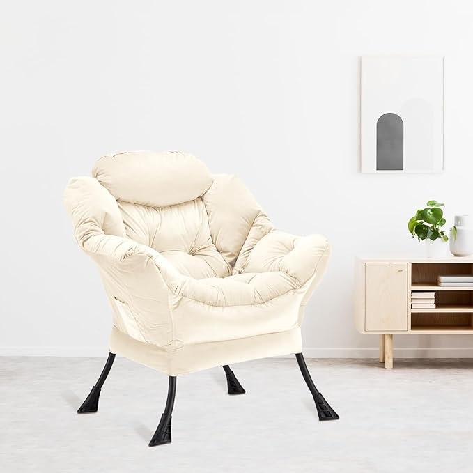 Lazy Chair Thick Padded, Comfy Velvet Accent Lounge Chair - Image 9