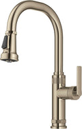 KRAUS Allyn Industrial Pull-Down Single Handle Kitchen Faucet in Spot-Free by KRAUS