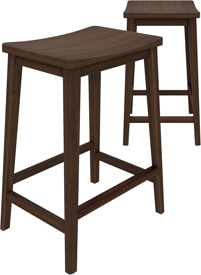 Plank+Beam Smythe Counter Stool, Sturdy Wood Modern Kitchen Counter Height Stool - Image 4