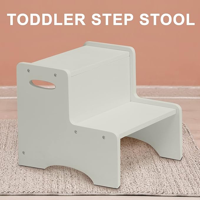 WOOD CITY Wooden Toddler Step Stool - Image 8