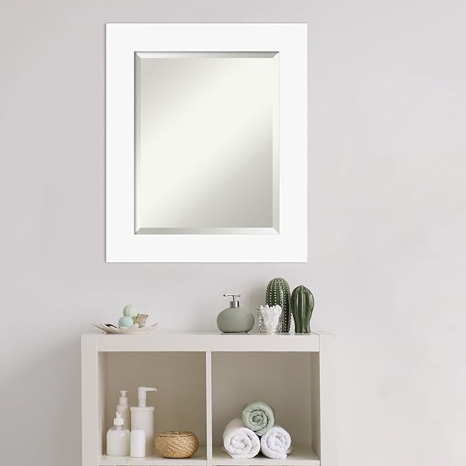 Amanti Art White Bathroom Mirror - Image 5