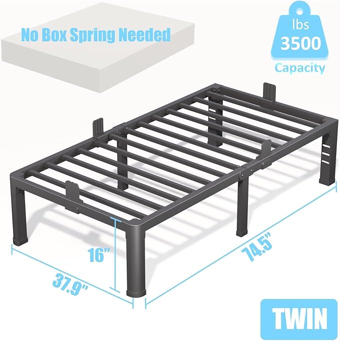 FUIOBYVV 16 Inch Twin Bed Frame - Image 3