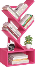 Small Tree Book Shelf, 5 Tier Black Tree Bookshelf, Desktop Bookcase, Modern by SHEEPAM