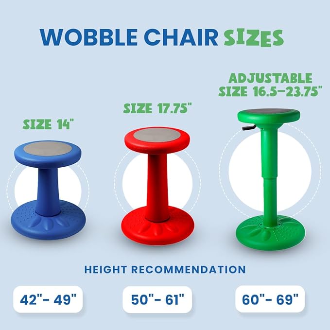 ActiveChairs Adjustable Wobble Stool, Flexible Classroom Seating, Improves Focus - Image 8