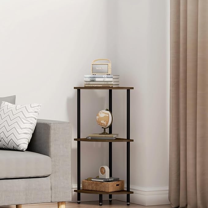 3 Tier Corner Shelf, Corner Bookcase by QLSPTFTS