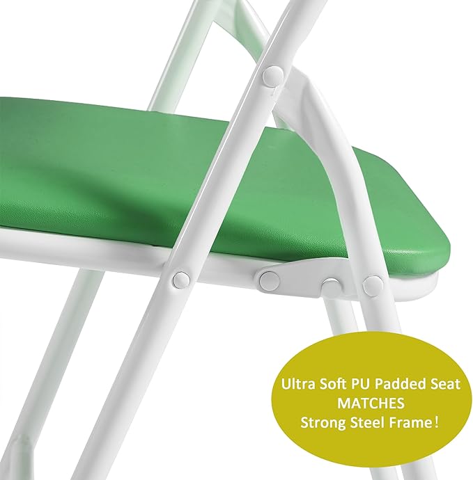 VECELO Kids Folding Activity Table and Chairs 5 Pcs Set, - Image 4