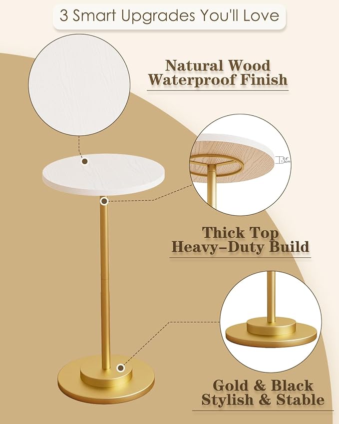 Masupu Drink Table, Round Side Table - Image 3