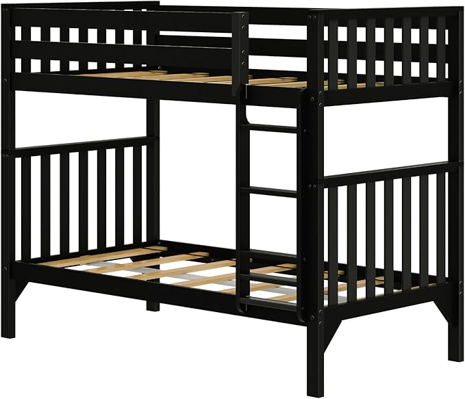 Max & Lily Bunk Bed, Scandinavian Modern Bunk Bed, Solid Wood Twin-Over-Twin - Image 4