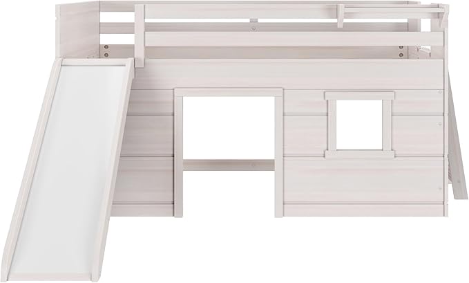 Max & Lily Loft Bed Twin Size, Solid Wood Low Loft Bed - Image 4