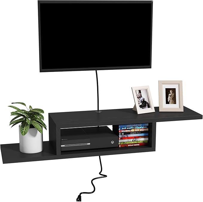 ChooChoo Floating TV Unit, Wall Mount Entertainment Center Media Console - Image 6